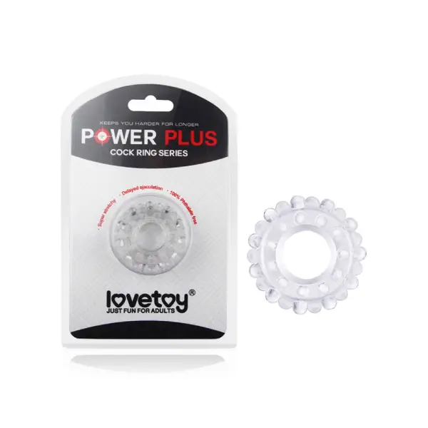 LoveToy Power Plus Flexible Cock Ring Transparent
