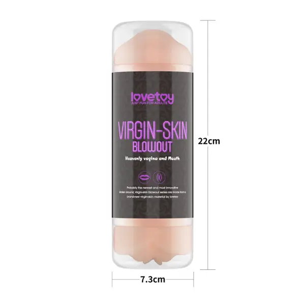 LoveToy Virgin-Skin Blowout Double Side Stroker Vagina and Mouth