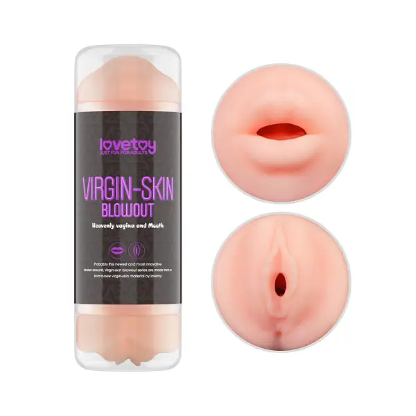 LoveToy Virgin-Skin Blowout Double Side Stroker Vagina and Mouth