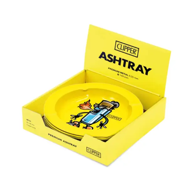 Metal Ashtray Clipper Character Metallic