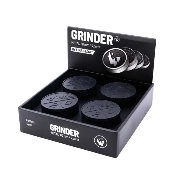 Metal Grinder Black 420 ⌀60 mm – 4 parts