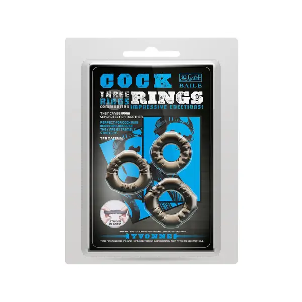 Pretty Love Yvonne Cock Ring Set Black